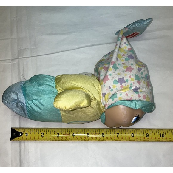 Vtg 1998 Playskool Gloworm Nylon Moon Plush Night Light Up WORKS Glow Worm #5770 - Picture 11 of 12
